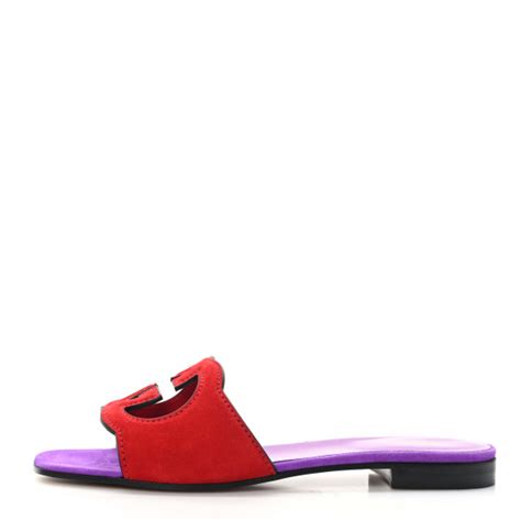 gucci scamosciato|gucci g cutout sandals.